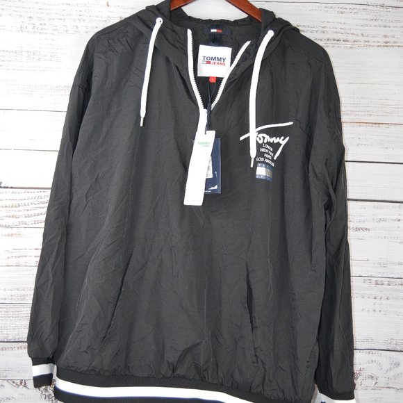 Tommy Jeans Modern Signature Womens Size Large L Lrg Pullover Windbreaker NWT - Picture 1 of 14